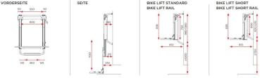 BR-Systems Bike Lift Short Rail automatischer Fahrradträger